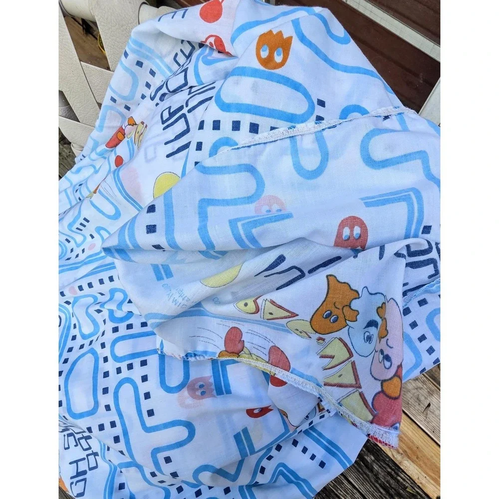 Vintage Pac-Man Dan River Dantrel Flat & Fitted Sheets Arcade 1980s Twin Bally